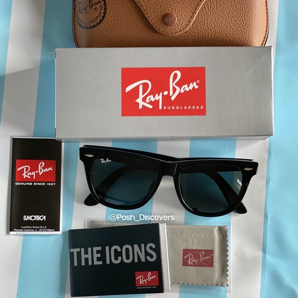 FREE SHIPPING RayBan Wayfarer RB2140 Black - Picture 10 of 16